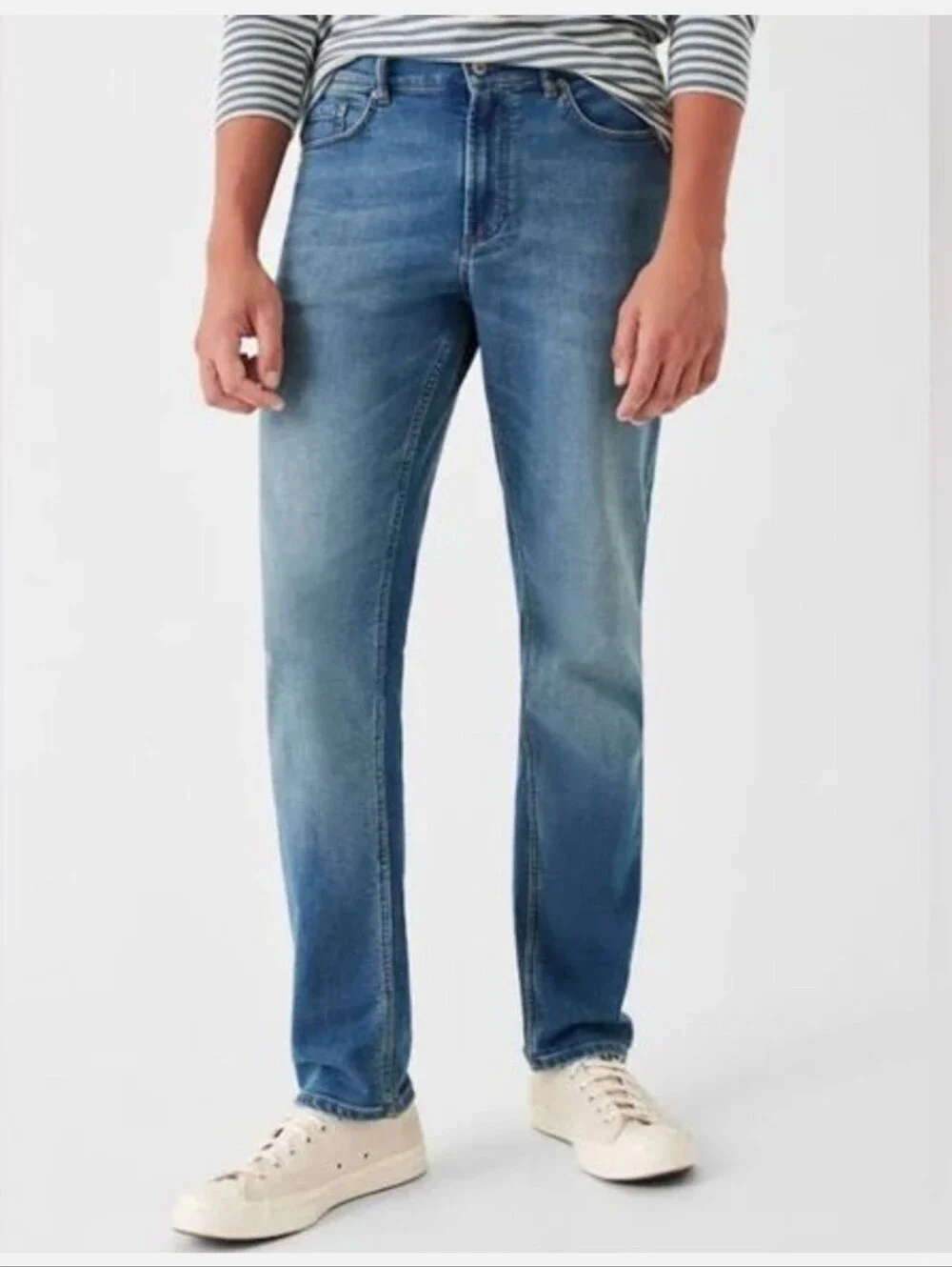 Faherty Men's Stretch Terry Indigo 5-Pocket Pants Size 31